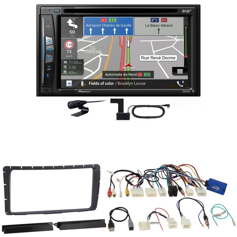 Pioneer AVIC-Z730DAB USB Navigation MP3 Einbauset für Toyota Hilux ab 2011