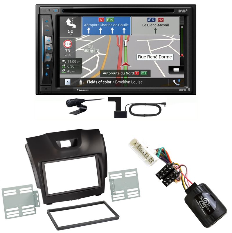 Pioneer AVIC-Z730DAB USB Navigation Bluetooth DAB+ Einbauset für Isuzu D-Max 2