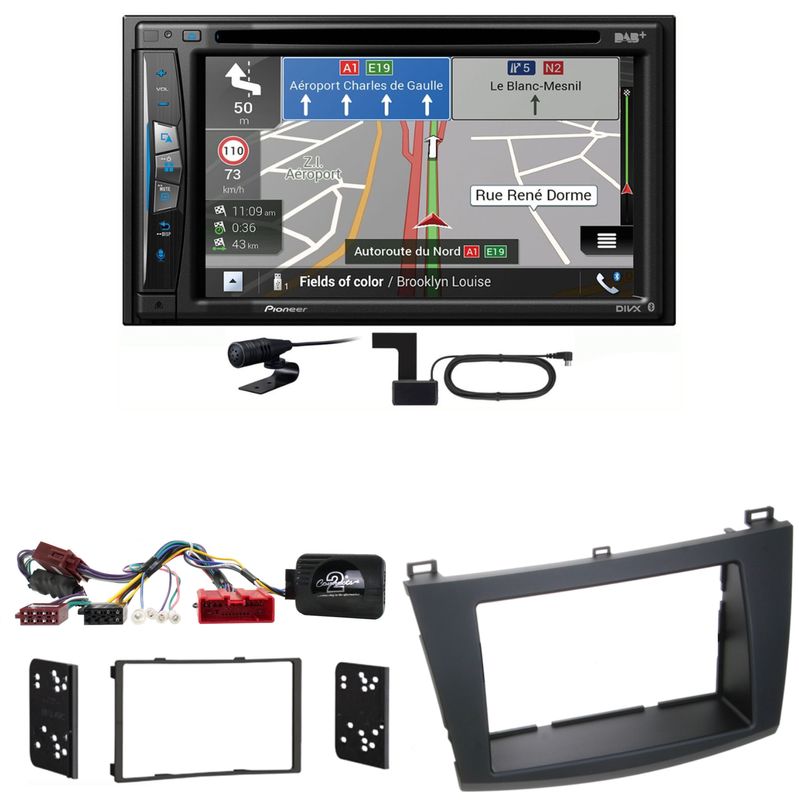Pioneer AVIC-Z730DAB USB Navigation Bluetooth MP3 CD Einbauset für Mazda 3 BL Pioneer AVIC-Z730DAB USB Navigation Bluetooth MP3 CD Einbauset für Mazda 3 BL