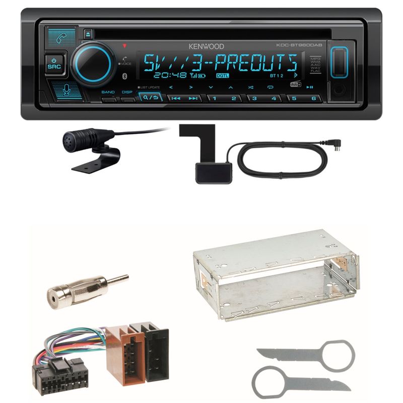 Kenwood KDC-BT960DAB Bluetooth Digitalradio Einbauset für Mercedes A C M Klasse Kenwood KDC-BT960DAB Bluetooth Digitalradio Einbauset für Mercedes A C M Klasse