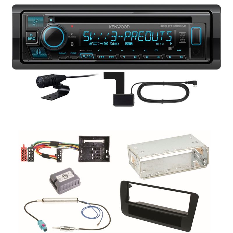 Kenwood KDC-BT960DAB Bluetooth Digitalradio USB CD Einbauset für Audi A1 8X Kenwood KDC-BT960DAB Bluetooth Digitalradio USB CD Einbauset für Audi A1 8X