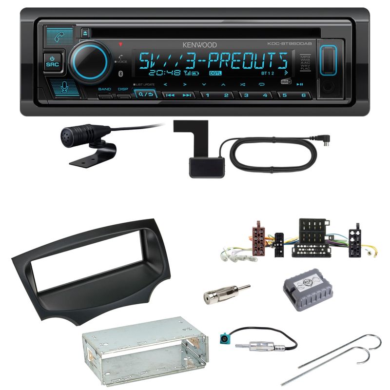 Kenwood KDC-BT960DAB Bluetooth Digitalradio USB CD Einbauset für Ford KA RU8 Kenwood KDC-BT960DAB Bluetooth Digitalradio USB CD Einbauset für Ford KA RU8