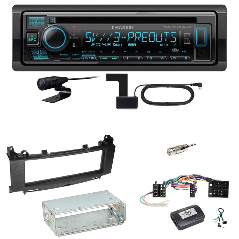 Kenwood KDC-BT960DAB Bluetooth DAB Einbauset für Mercedes A B Klasse W169 W245 Kenwood KDC-BT960DAB Bluetooth DAB Einbauset für Mercedes A B Klasse W169 W245
