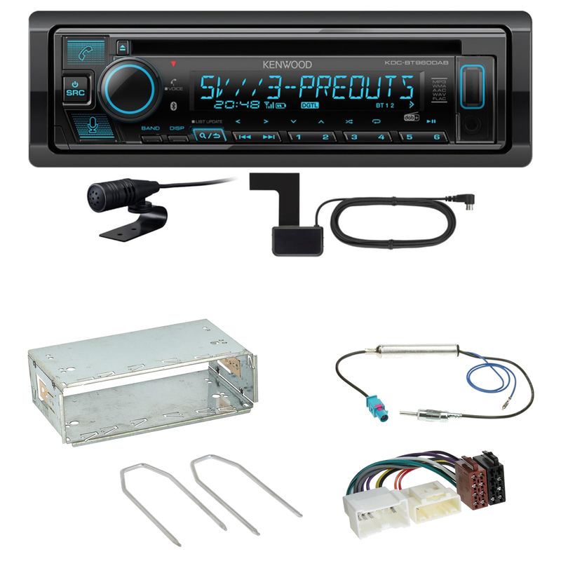 Kenwood KDC-BT960DAB Bluetooth Digitalradio Einbauset für Mercedes Citan W415 Kenwood KDC-BT960DAB Bluetooth Digitalradio Einbauset für Mercedes Citan W415