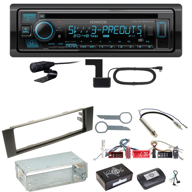 Kenwood KDC-BT960DAB Bluetooth Digitalradio USB CD Einbauset für Audi A3 8P 8PA Kenwood KDC-BT960DAB Bluetooth Digitalradio USB CD Einbauset für Audi A3 8P 8PA