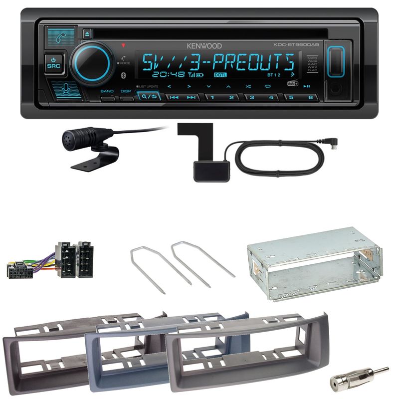 Kenwood KDC-BT960DAB Bluetooth DAB USB Einbauset für Renault Megane Scenic 1