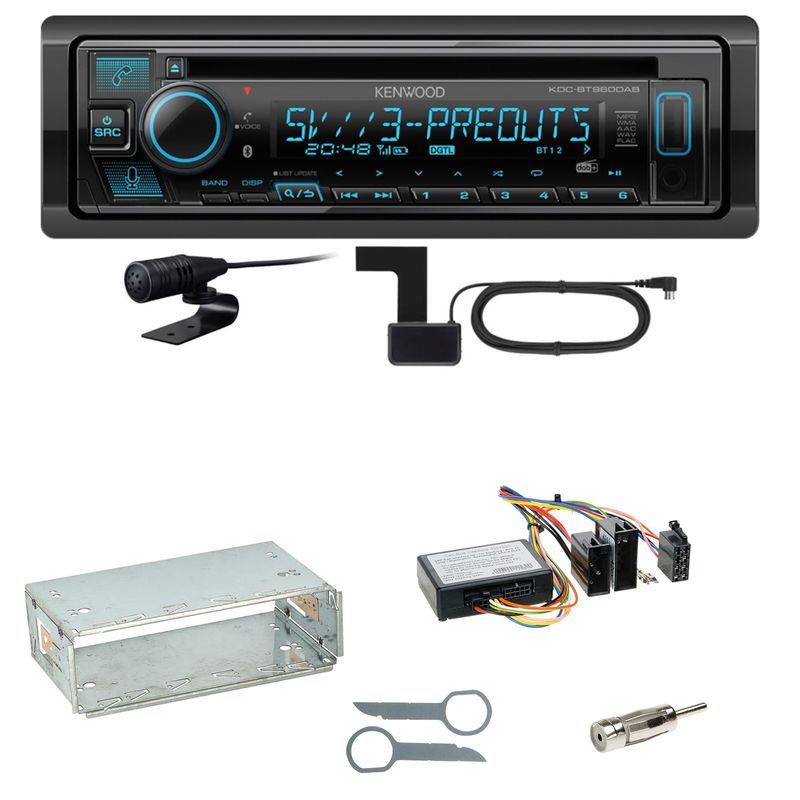 Kenwood KDC-BT960DAB Bluetooth Digitalradio Einbauset für Mercedes W210 ab 08/99 Kenwood KDC-BT960DAB Bluetooth Digitalradio Einbauset für Mercedes W210 ab 08/99