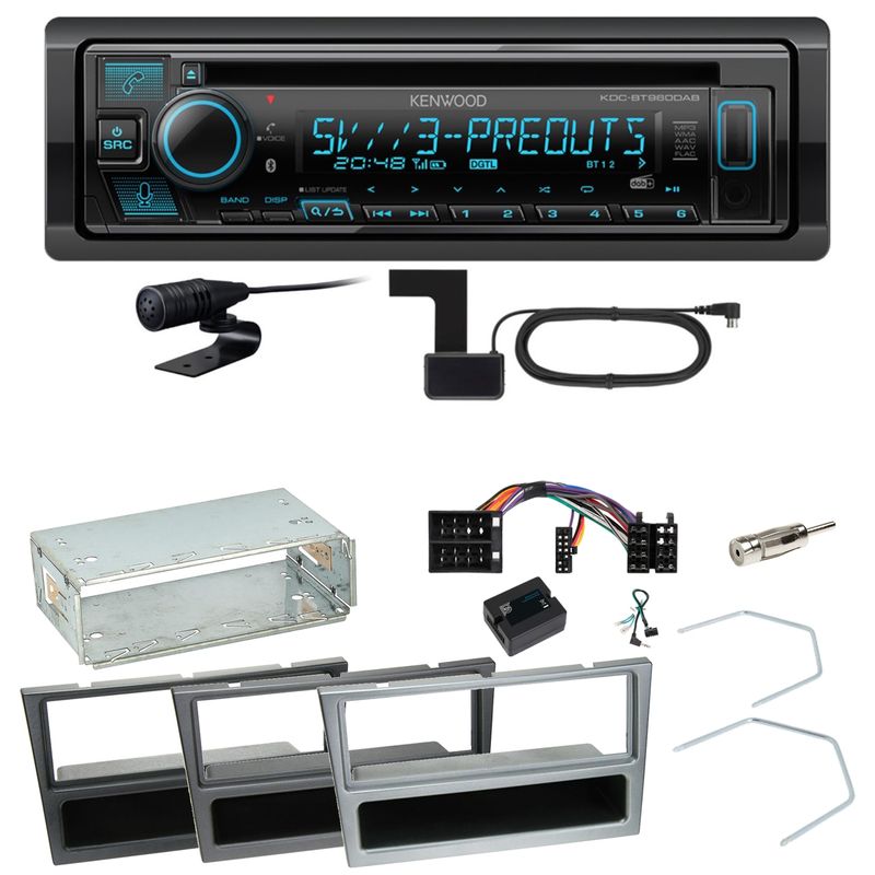 Kenwood KDC-BT960DAB Bluetooth Einbauset für Opel Omega B Meriva A Agila Vivaro Kenwood KDC-BT960DAB Bluetooth Einbauset für Opel Omega B Meriva A Agila Vivaro