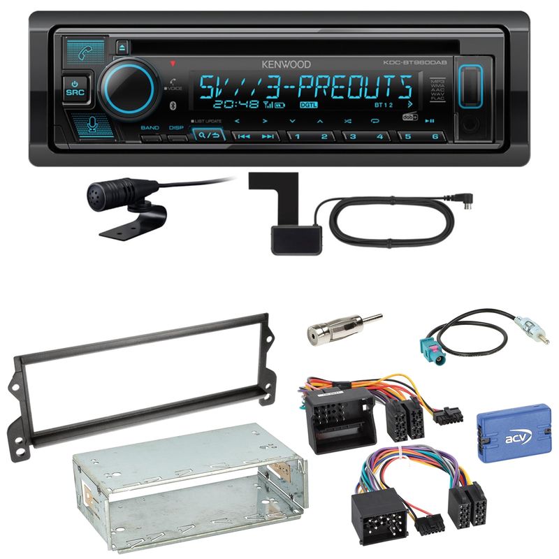 Kenwood KDC-BT960DAB Bluetooth Digitalradio USB Einbauset für MINI R50 R52 R53