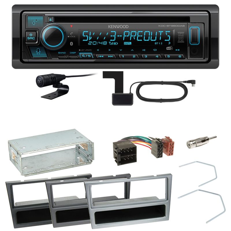 Kenwood KDC-BT960DAB Bluetooth Einbauset für Opel Omega B Meriva A Agila Vivaro Kenwood KDC-BT960DAB Bluetooth Einbauset für Opel Omega B Meriva A Agila Vivaro