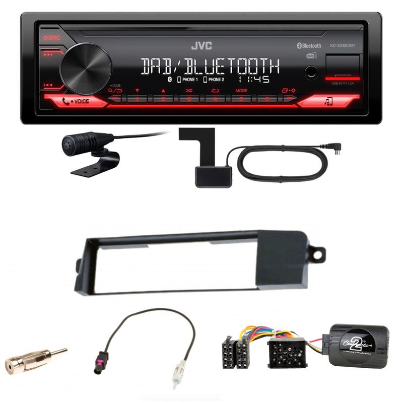 JVC KD-X282DBT Bluetooth Digitalradio USB Einbauset für BMW 3er E46
