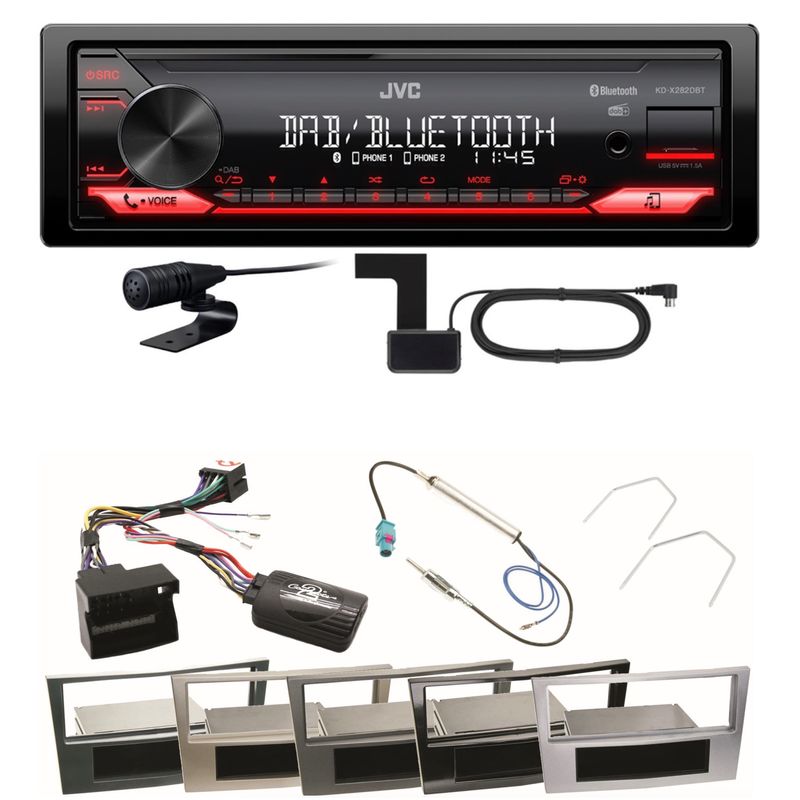 JVC KD-X282DBT Bluetooth DAB USB Einbauset für Astra H Corsa D Zafira B JVC KD-X282DBT Bluetooth DAB USB Einbauset für Astra H Corsa D Zafira B