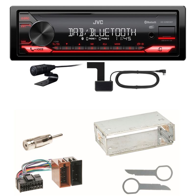 JVC KD-X282DBT Bluetooth Digitalradio Einbauset für Mercedes A C M Klasse JVC KD-X282DBT Bluetooth Digitalradio Einbauset für Mercedes A C M Klasse