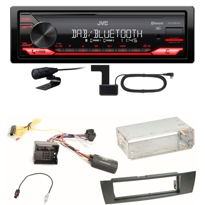 JVC KD-X282DBT Bluetooth Digitalradio Einbauset für BMW E90 E91 E92 E93 JVC KD-X282DBT Bluetooth Digitalradio Einbauset für BMW E90 E91 E92 E93