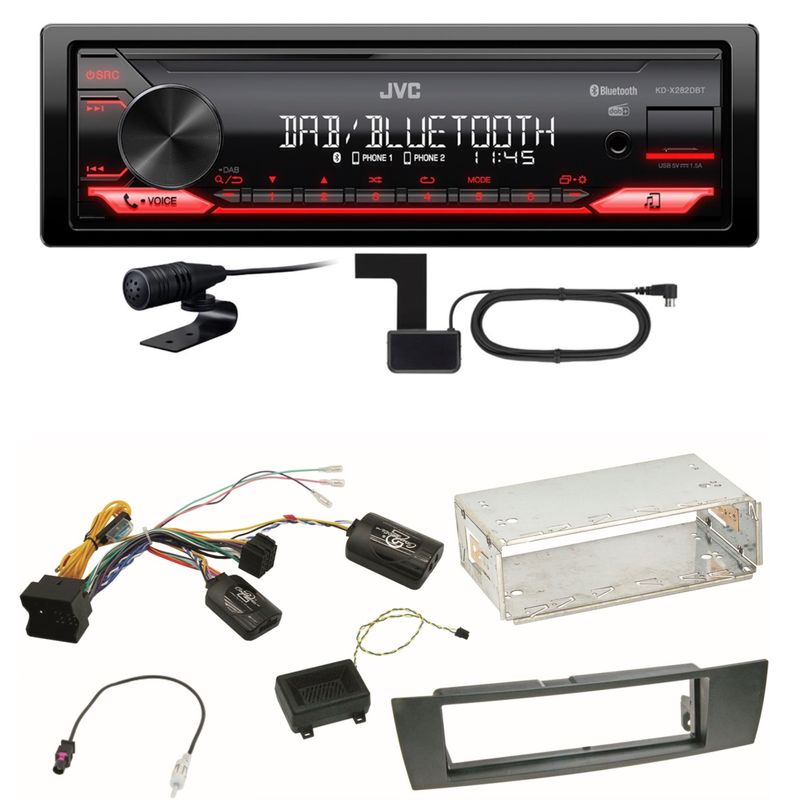 JVC KD-X282DBT Bluetooth Digitalradio Einbauset für BMW E90 E91 E92 E93