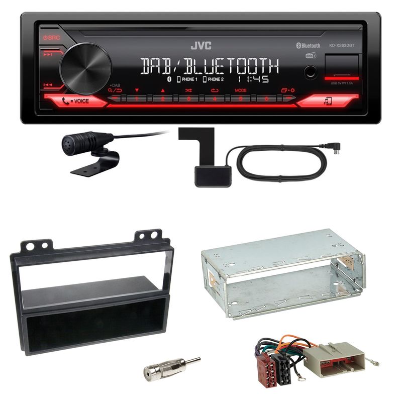 JVC KD-X282DBT Bluetooth USB Digitalradio Einbauset für Ford Fiesta Fusion JVC KD-X282DBT Bluetooth USB Digitalradio Einbauset für Ford Fiesta Fusion
