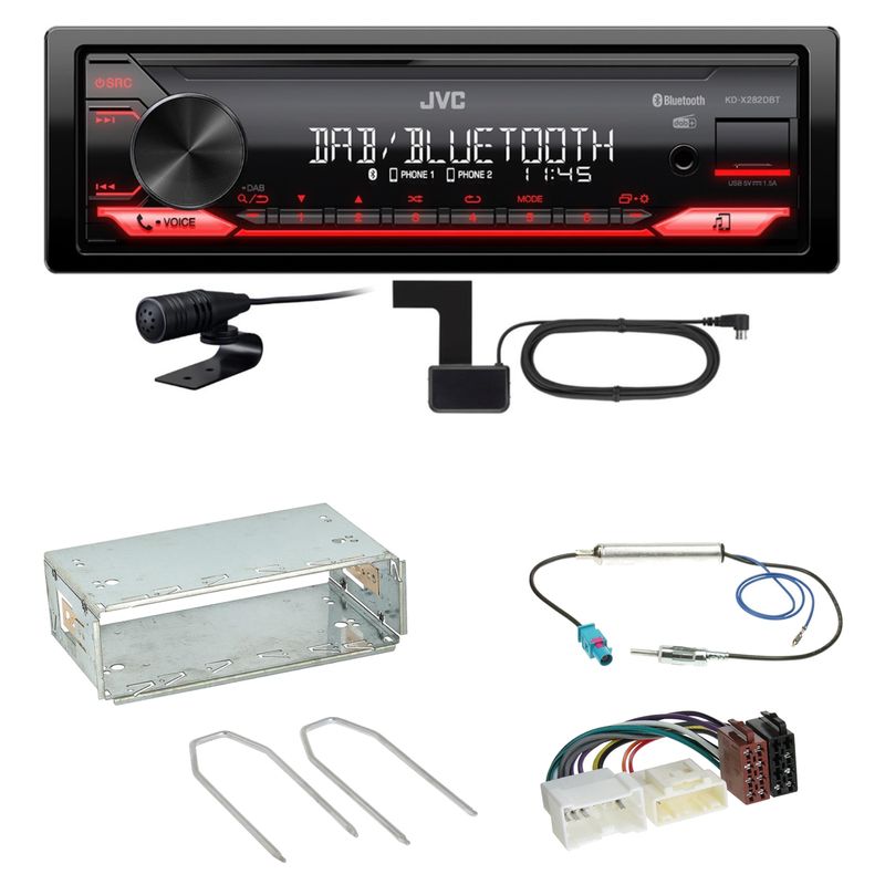 JVC KD-X282DBT Bluetooth Digitalradio Einbauset für Mercedes Citan W415 JVC KD-X282DBT Bluetooth Digitalradio Einbauset für Mercedes Citan W415