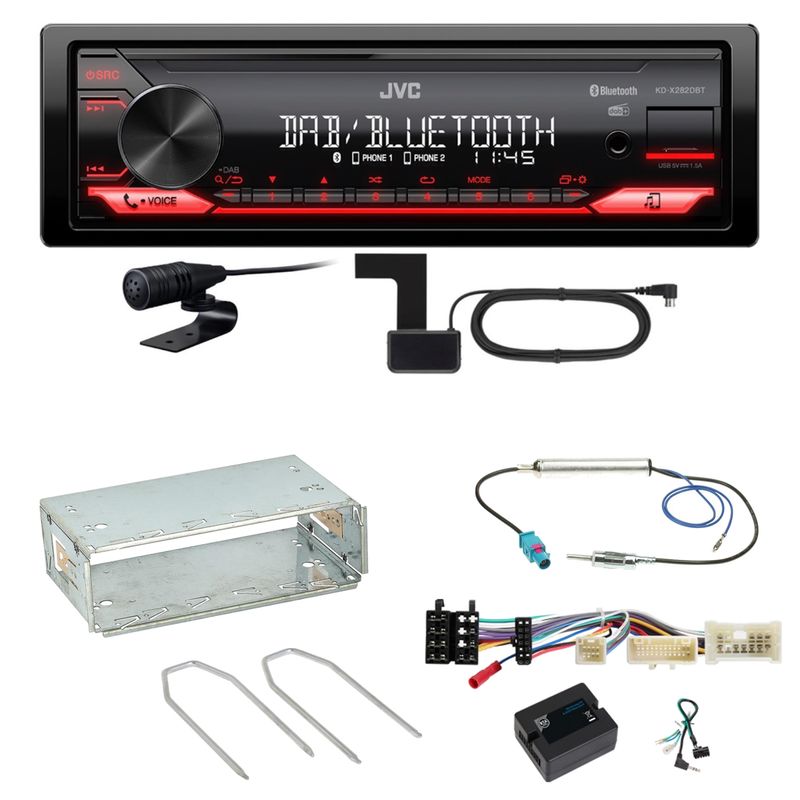 JVC KD-X282DBT Bluetooth Digitalradio Einbauset für Mercedes Citan W415 JVC KD-X282DBT Bluetooth Digitalradio Einbauset für Mercedes Citan W415