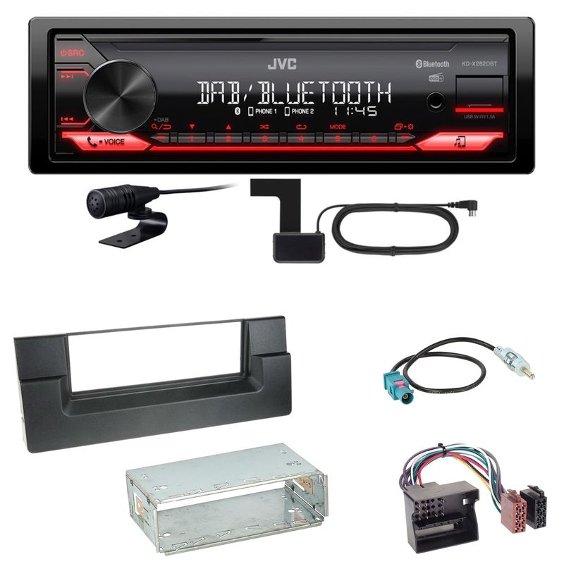 JVC KD-X282DBT Bluetooth Digitalradio Einbauset für BMW 5er E39 ab 10/2000