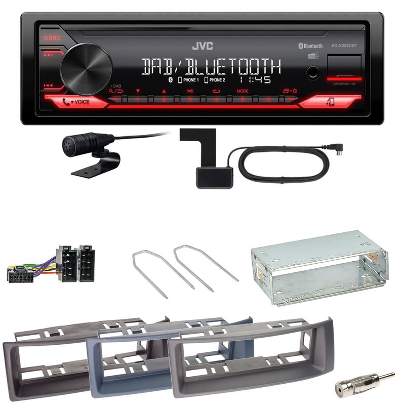 JVC KD-X282DBT Bluetooth DAB USB Einbauset für Renault Megane Scenic 1