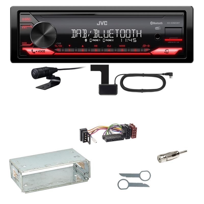 JVC KD-X282DBT Bluetooth Digitalradio Einbauset für Mercedes E-Klasse W124 JVC KD-X282DBT Bluetooth Digitalradio Einbauset für Mercedes E-Klasse W124