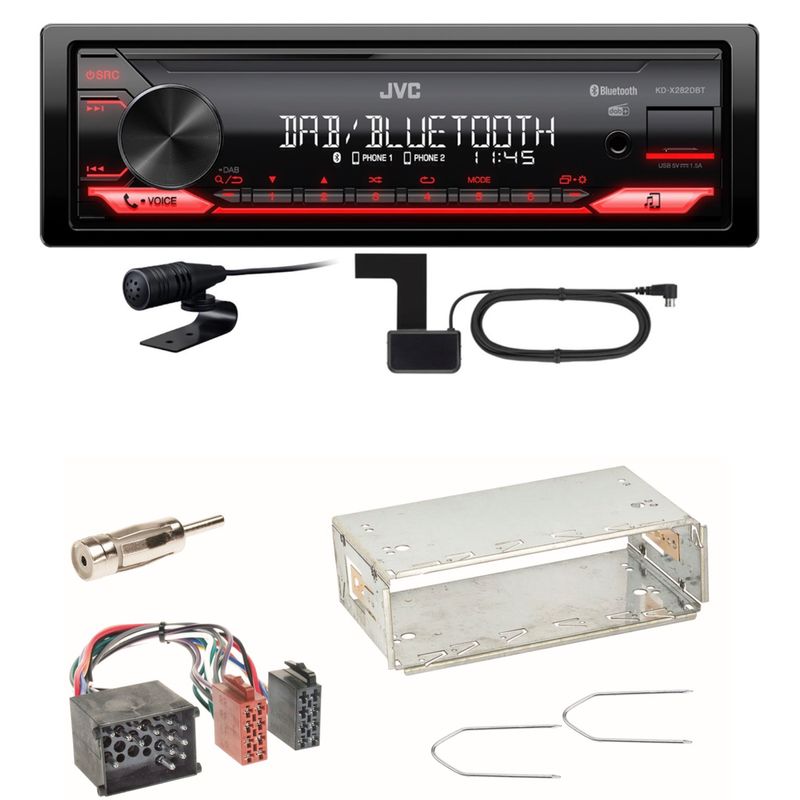 JVC KD-X282DBT Bluetooth Digitalradio USB Einbauset für BMW E30 E34 E32