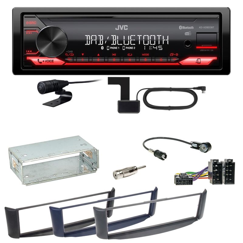 JVC KD-X282DBT Bluetooth Digitalradio USB Einbauset Smart ForTwo 450