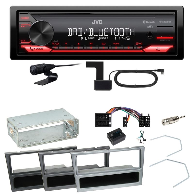 JVC KD-X282DBT Bluetooth Einbauset für Opel Vectra C Signum Corsa Combo JVC KD-X282DBT Bluetooth Einbauset für Opel Vectra C Signum Corsa Combo