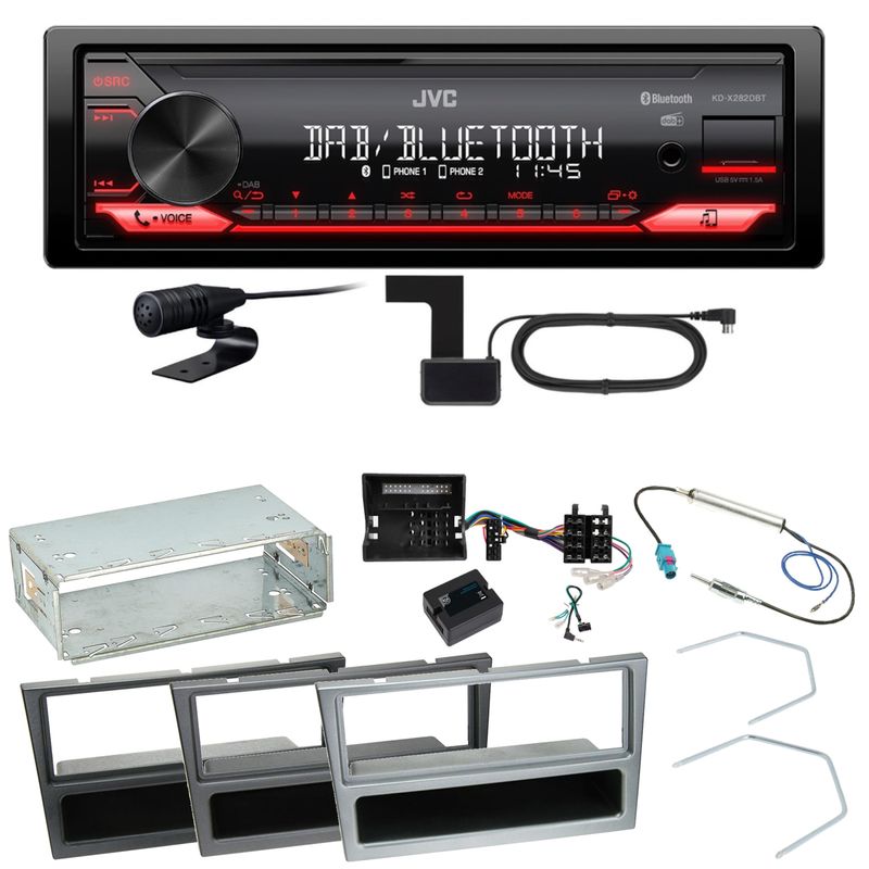 JVC KD-X282DBT Bluetooth Einbauset für Opel Vectra C Meriva Vivaro Combo JVC KD-X282DBT Bluetooth Einbauset für Opel Vectra C Meriva Vivaro Combo