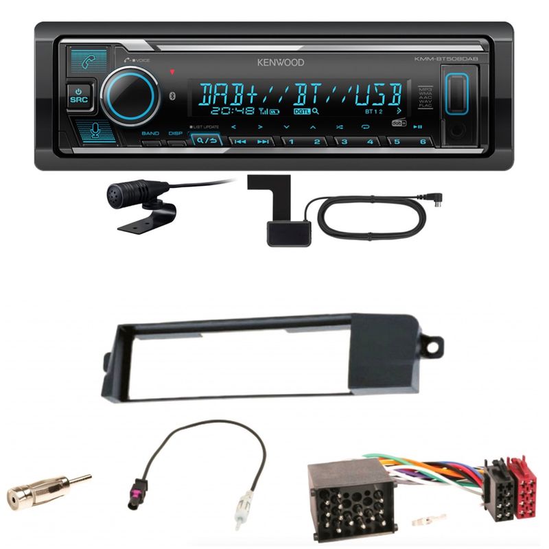 Kenwood KMM-BT508DAB Bluetooth Digitalradio USB Einbauset für BMW 3er E46