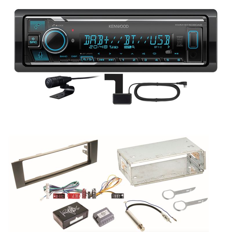 Kenwood KMM-BT508DAB Bluetooth Digitalradio USB Einbauset für Audi A3 8P 8PA