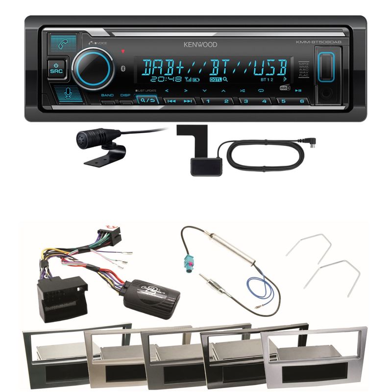 Kenwood KMM-BT508DAB Bluetooth DAB USB Einbauset für Astra H Corsa D Zafira B Kenwood KMM-BT508DAB Bluetooth DAB USB Einbauset für Astra H Corsa D Zafira B