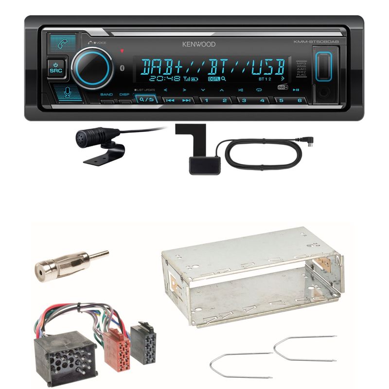 Kenwood KMM-BT508DAB Bluetooth Digitalradio USB Einbauset für BMW 3er E36 Z3