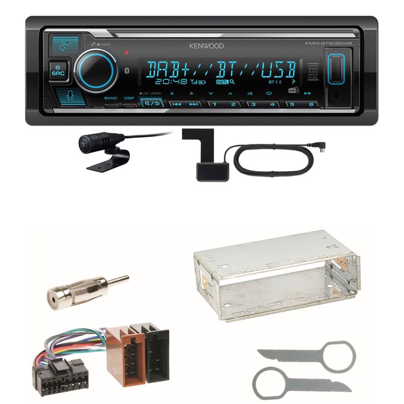 Kenwood KMM-BT508DAB Bluetooth Digitalradio Einbauset für Mercedes A C M Klasse Kenwood KMM-BT508DAB Bluetooth Digitalradio Einbauset für Mercedes A C M Klasse