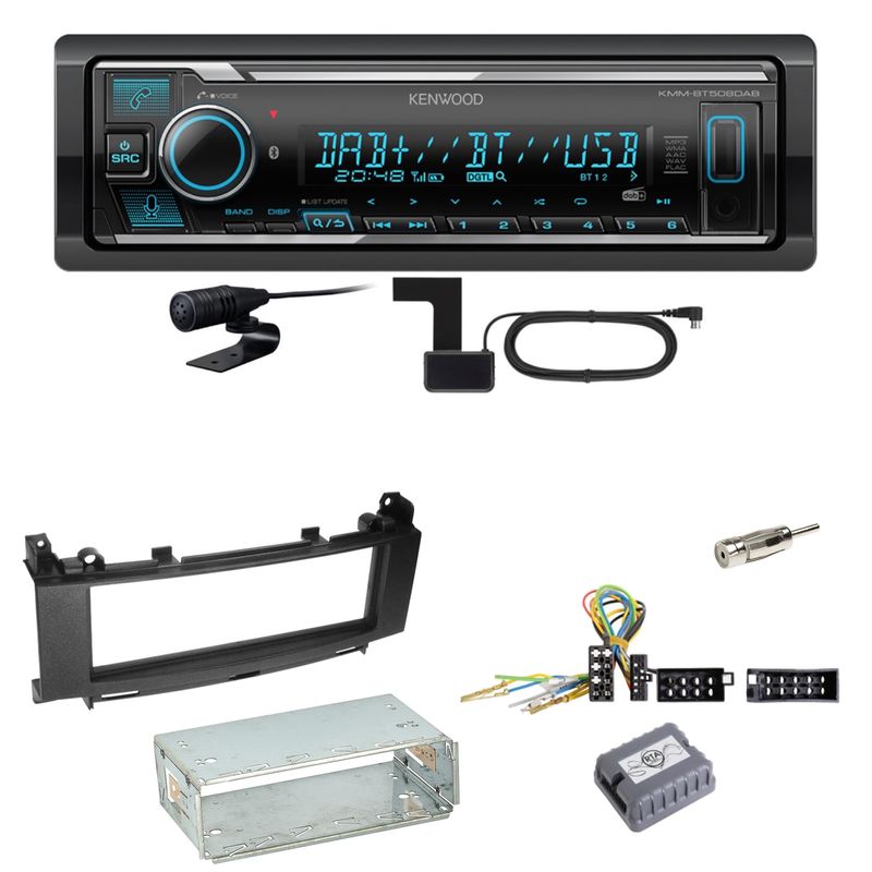 Kenwood KMM-BT508DAB Bluetooth DAB Einbauset für Mercedes A B Klasse W245 W169 Kenwood KMM-BT508DAB Bluetooth DAB Einbauset für Mercedes A B Klasse W245 W169
