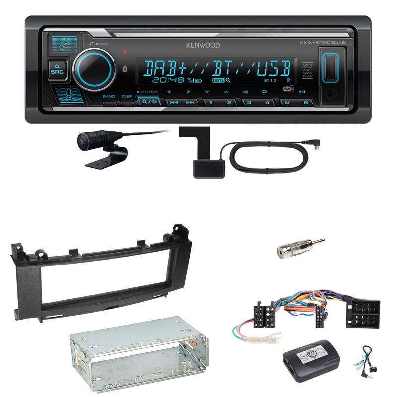 Kenwood KMM-BT508DAB Bluetooth DAB Einbauset für Mercedes A B Klasse W169 W245 Kenwood KMM-BT508DAB Bluetooth DAB Einbauset für Mercedes A B Klasse W169 W245