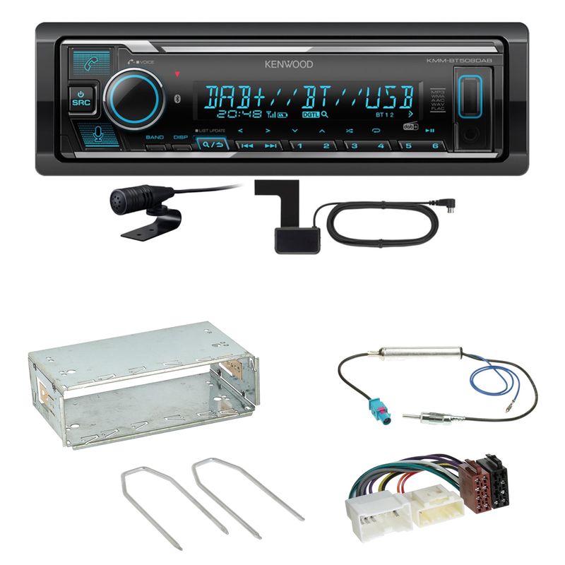 Kenwood KMM-BT508DAB Bluetooth Digitalradio Einbauset für Mercedes Citan W415