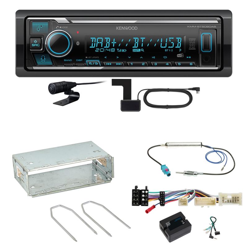 Kenwood KMM-BT508DAB Bluetooth Digitalradio Einbauset für Mercedes Citan W415 Kenwood KMM-BT508DAB Bluetooth Digitalradio Einbauset für Mercedes Citan W415
