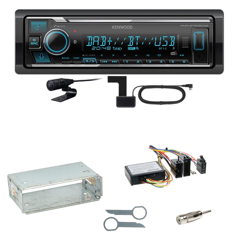 Kenwood KMM-BT508DAB Bluetooth Digitalradio Einbauset für Mercedes W210 ab 08/99 Kenwood KMM-BT508DAB Bluetooth Digitalradio Einbauset für Mercedes W210 ab 08/99