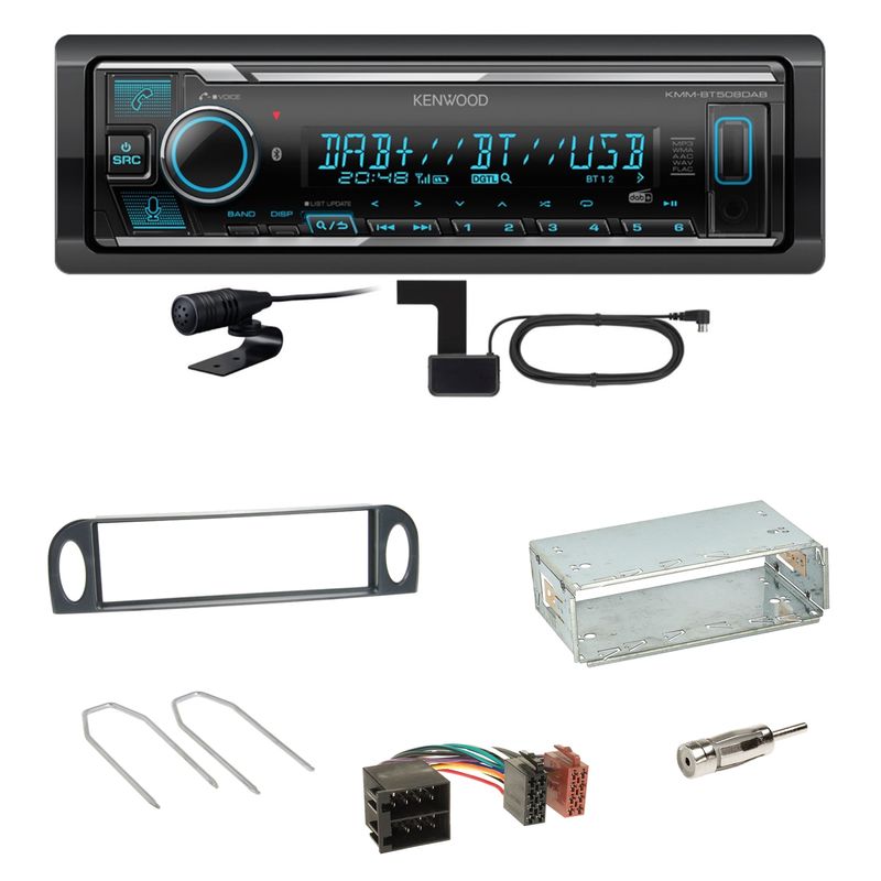 Kenwood KMM-BT508DAB Bluetooth Digitalradio Einbauset für Citroen C5 bis 07/2004