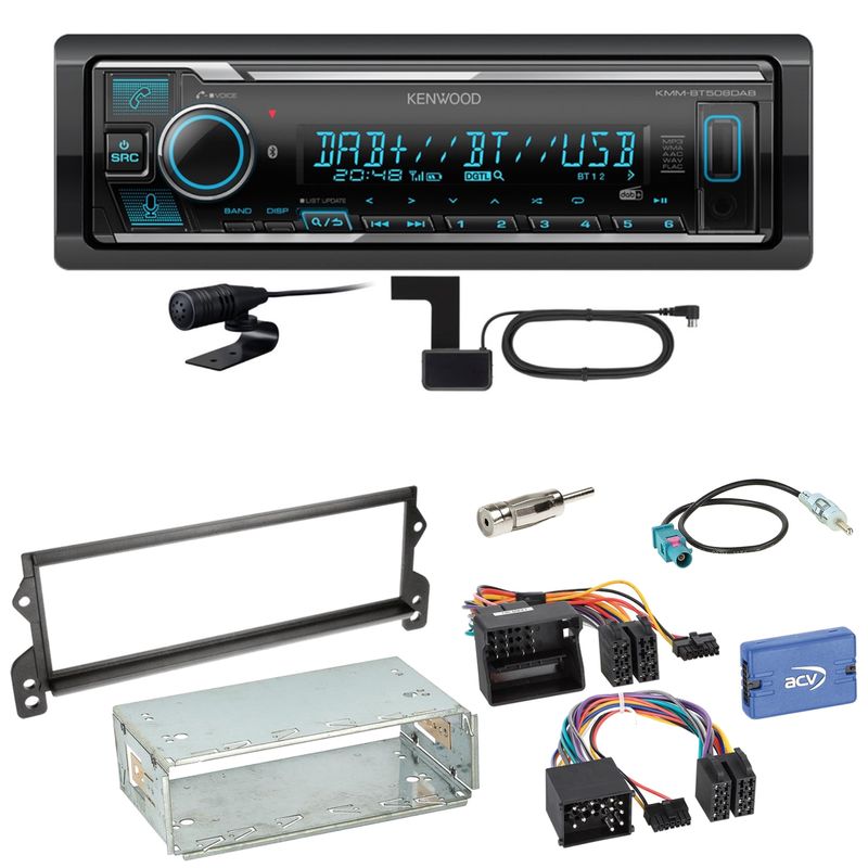 Kenwood KMM-BT508DAB Bluetooth Digitalradio USB Einbauset für MINI R50 R52 R53