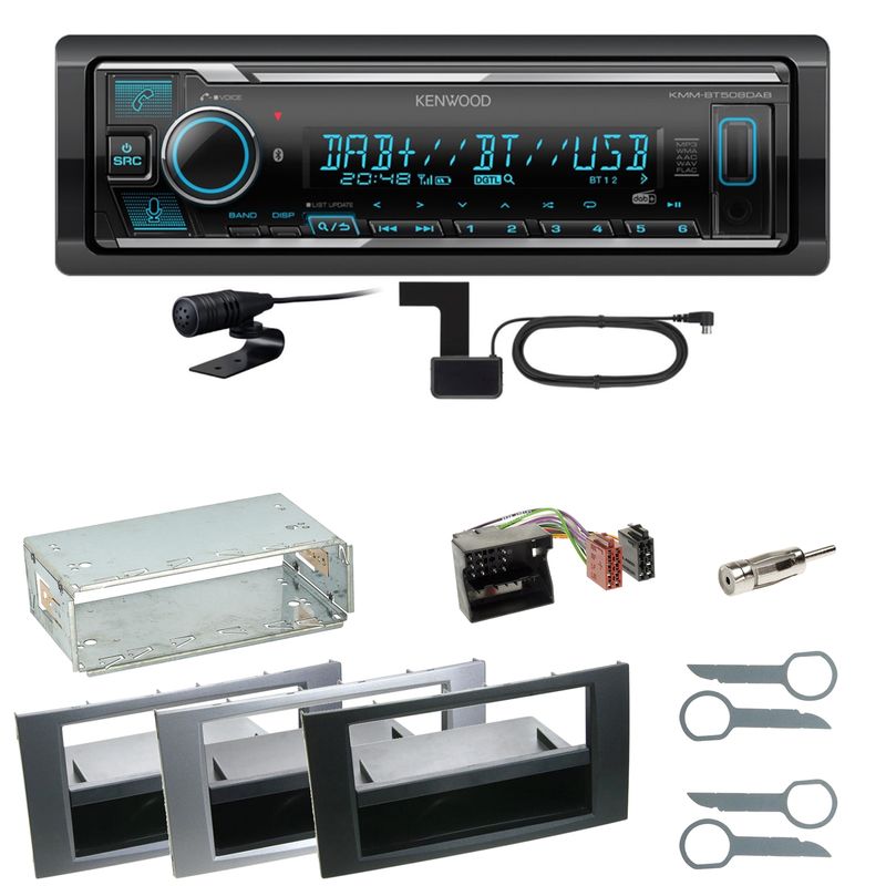 Kenwood KMM-BT508DAB Bluetooth DAB Einbauset für Ford Kuga Fusion Galaxy S-Max Kenwood KMM-BT508DAB Bluetooth DAB Einbauset für Ford Kuga Fusion Galaxy S-Max