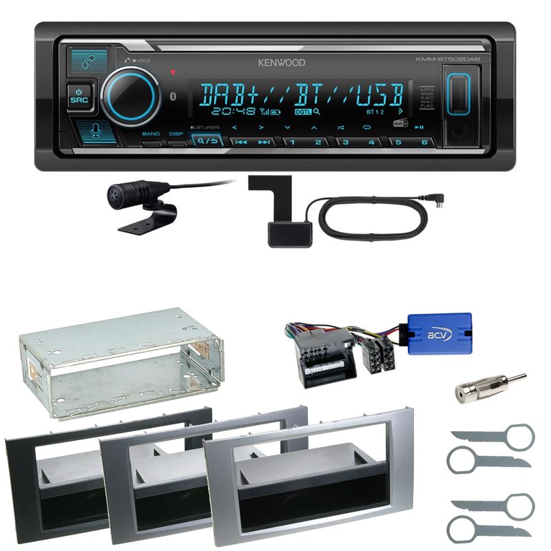 Kenwood KMM-BT508DAB Bluetooth DAB Einbauset für Ford Kuga Fusion Galaxy S-Max Kenwood KMM-BT508DAB Bluetooth DAB Einbauset für Ford Kuga Fusion Galaxy S-Max