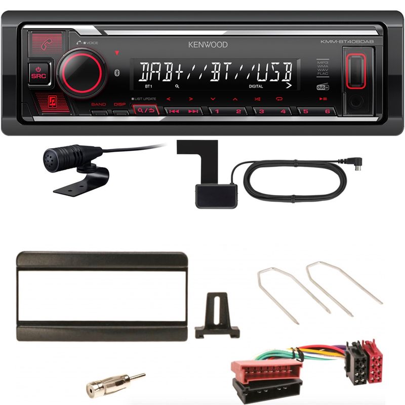 Kenwood KMM-BT408DAB Bluetooth DAB USB Einbauset für Focus Fiesta Puma Mondeo Kenwood KMM-BT408DAB Bluetooth DAB USB Einbauset für Focus Fiesta Puma Mondeo