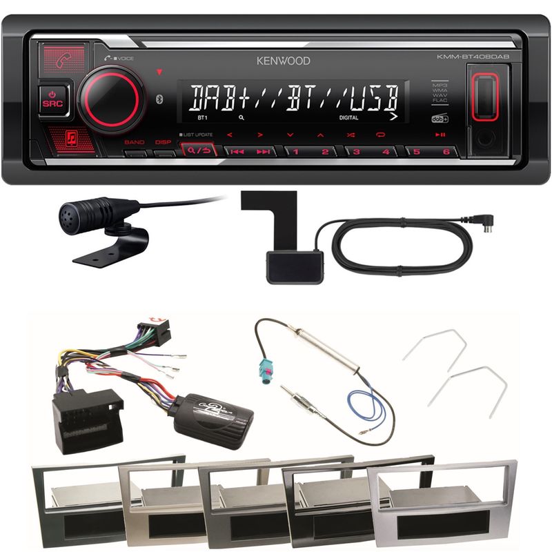 Kenwood KMM-BT408DAB Bluetooth DAB USB Einbauset für Astra H Corsa D Zafira B Kenwood KMM-BT408DAB Bluetooth DAB USB Einbauset für Astra H Corsa D Zafira B