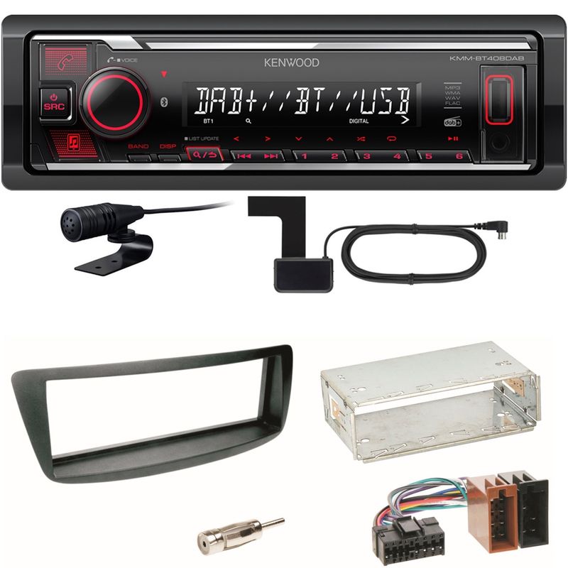 Kenwood KMM-BT408DAB Bluetooth DAB Einbauset Toyota Aygo Citroen C1 Peugeot 107 Kenwood KMM-BT408DAB Bluetooth DAB Einbauset Toyota Aygo Citroen C1 Peugeot 107