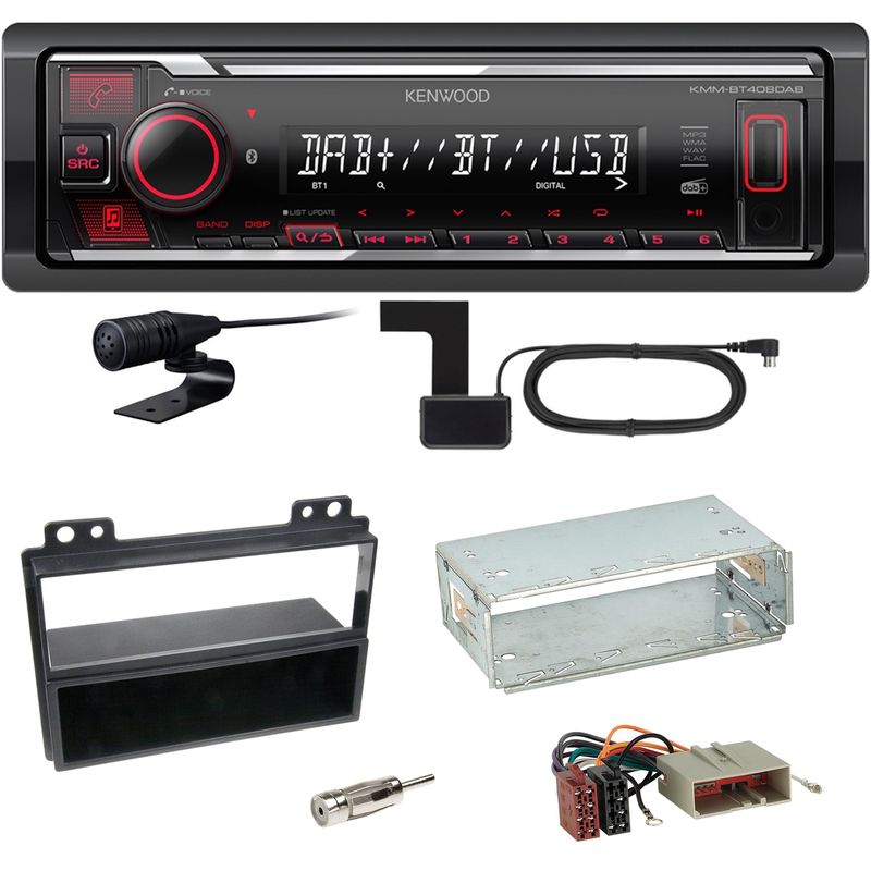 Kenwood KMM-BT408DAB Bluetooth USB Digitalradio Einbauset für Ford Fiesta Fusion Kenwood KMM-BT408DAB Bluetooth USB Digitalradio Einbauset für Ford Fiesta Fusion