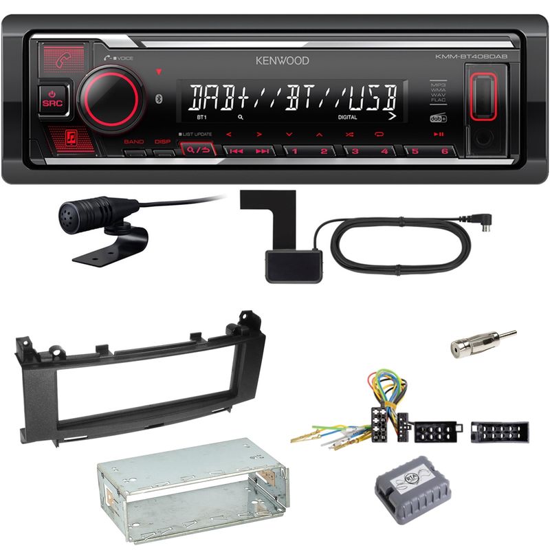 Kenwood KMM-BT408DAB Bluetooth DAB Einbauset für Mercedes A B Klasse W245 W169 Kenwood KMM-BT408DAB Bluetooth DAB Einbauset für Mercedes A B Klasse W245 W169