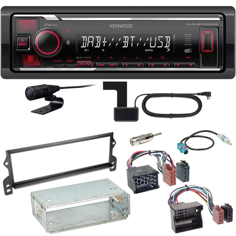 Kenwood KMM-BT408DAB Bluetooth Digitalradio Einbauset für MINI R50 R52 R53