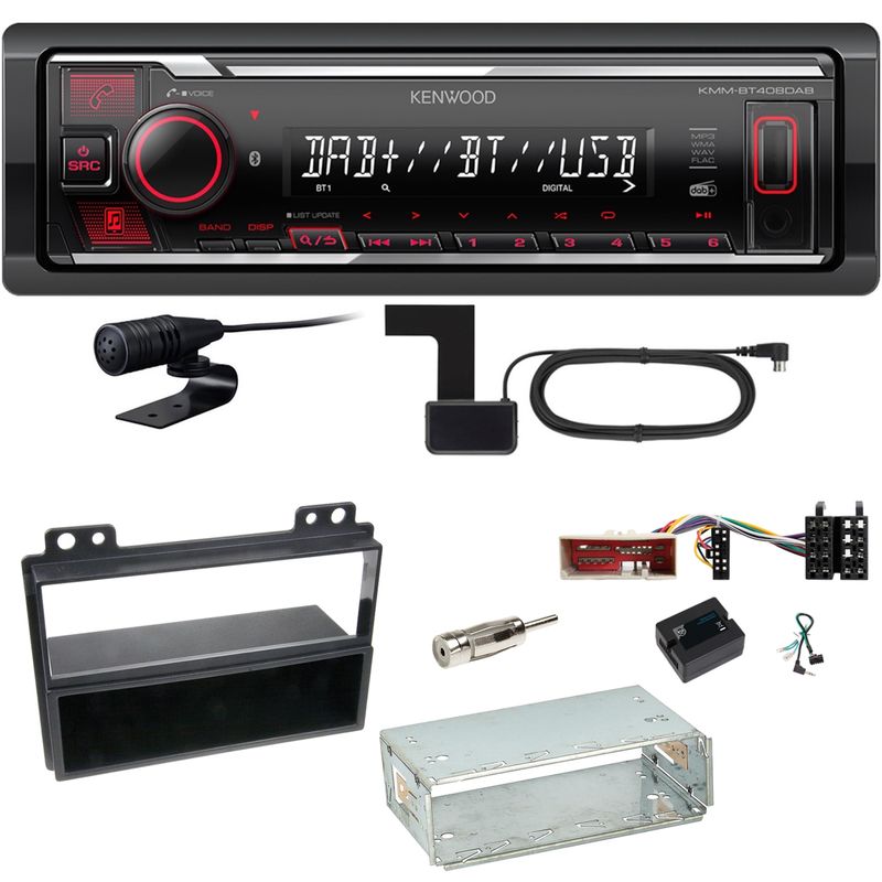 Kenwood KMM-BT408DAB Bluetooth Digitalradio Einbauset für Ford Fusion Fiesta Kenwood KMM-BT408DAB Bluetooth Digitalradio Einbauset für Ford Fusion Fiesta